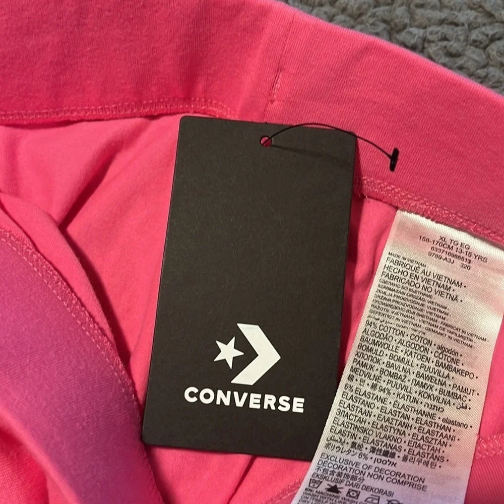 Converse Girl’s Chuck Taylor Pink Leggings Size XL 13-15